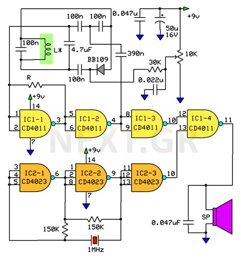 metal detector circuit problems